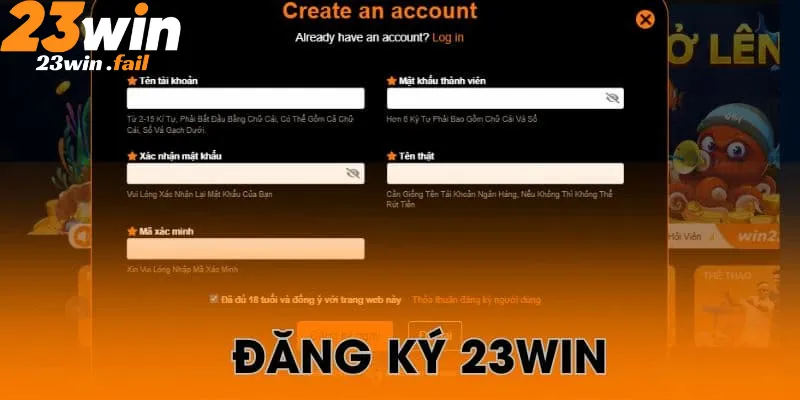 Hướng dẫn từng bước đăng nhập 23win